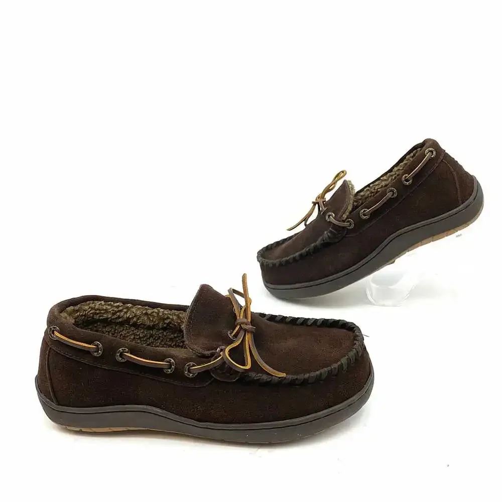 Tempur-Pedic Brown Suede Boat Slipper Shoes | Men’s Size 8
